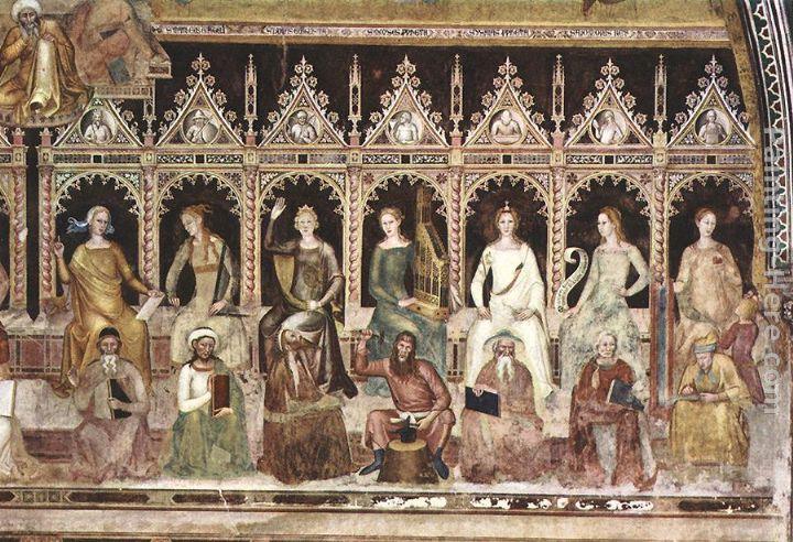 Andrea Bonaiuti da Firenze Triumph of St. Thomas and Allegory of the Sciences [detail]